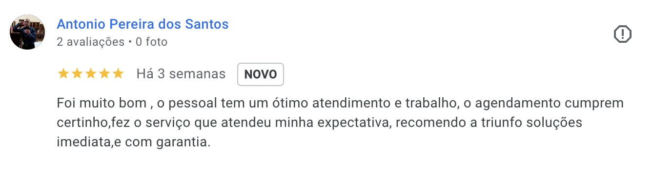 Avaliação 4 no Google